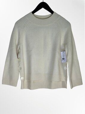 EQUIPMENT Blaise Alpaca Wool Cream Boxy Sweater XS NWT